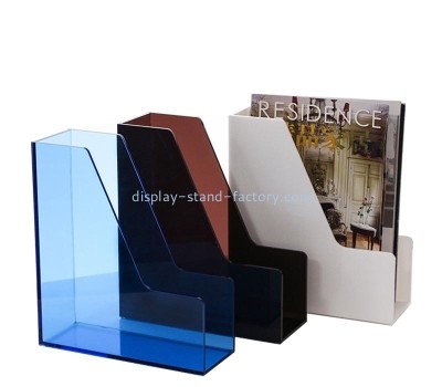 Plexiglass display supplier custom acrylic desktop magazine holder NBD-794