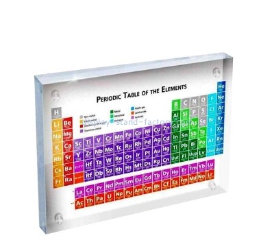 Lucite products supplier custom acrylic periodic table of chemical elements display block NBL-228