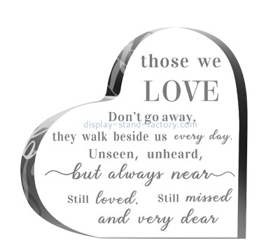 China lucite manufacturer custom acrylic sympathy gifts memorial bereavement NLC-117