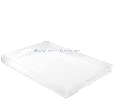 Plexiglass item manufacturer custom acrylic tray with handles for serving STD-433