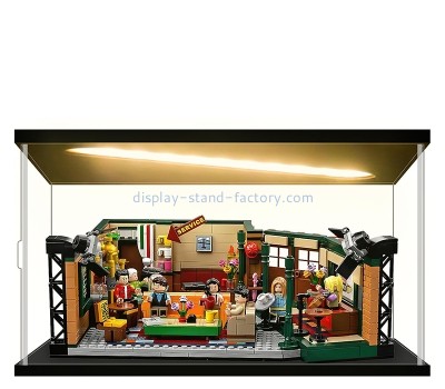 Plexiglass products supplier custom acrylic lighted showcase for minifigures toys NDD-114