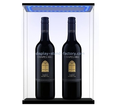 Perspex item manufacturer custom plexiglass LED red wine display case NDD-119