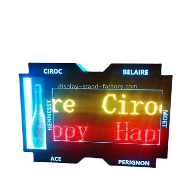 Plexiglass item manufacturer custom acrylic LED color display hand holding sign NLD-092