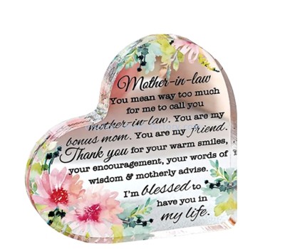 Perspex products manufacturer custom acrylic heart mothers plaque gift sign NBL-237