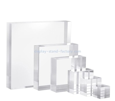 Plexiglass item manufacturer custom acrylic pedestal stand riser solid bases NBL-235
