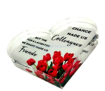 Perspex item supplier custom acrylic heart gift ornament block NBL-240