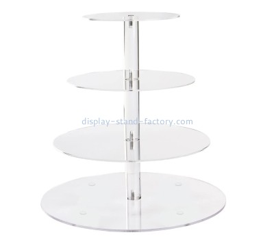 Custom clear acrylic 4 tier cake cupcake tree tower stand NFD-399