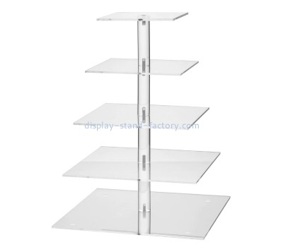 Custom clear acrylic 5 tier cupcake tree tower display stand for birthday party NFD-401