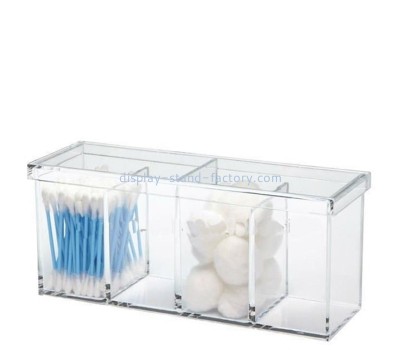 Custom plexiglass cotton swab and ball storage box NAB-1843