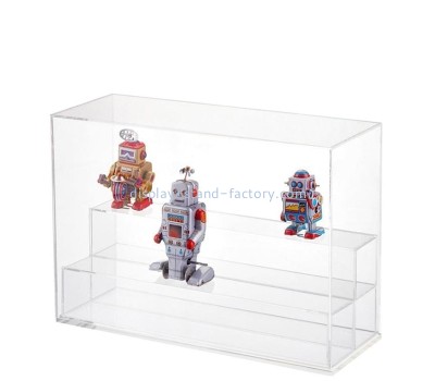 Custom clear plexiglass 2 tiers toys showcase NAB-1847
