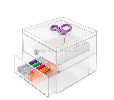 Custom clear plexiglass desktop drawer organizer box NAB-1846