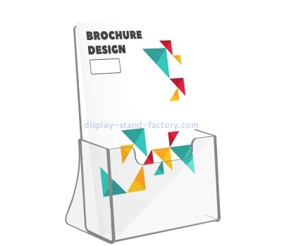 Custom clear acrylic Bi-fold brochure holder NBD-810