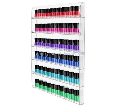 Custom clear acrylic nail polish wall rack display holder NMD-823