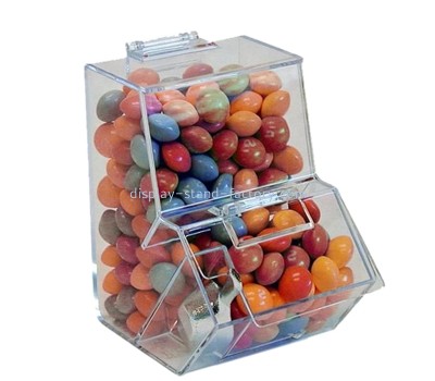 Custom acrylic supermarket candy display box with clamshell NFD-414