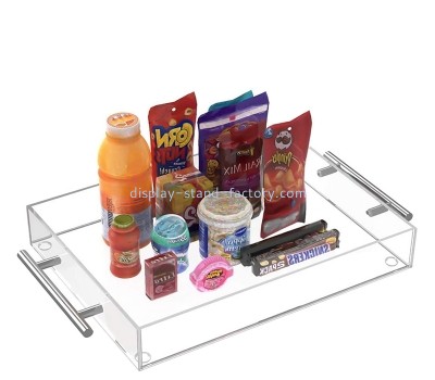 Custom acrylic kitchen organizer tray with metal handles STD-453