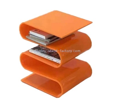 Custom acrylic 4 tier horizontal magazine holder NBD-820