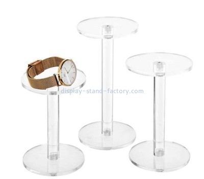 Custom acrylic round pedestal jewelry watch risers NJD-303