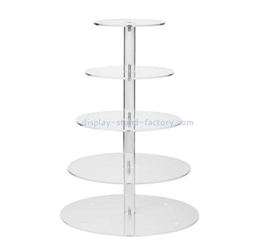 Custom acrylic round 5 tiers cupcake display tower NFD-419