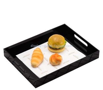 Custom wholesale acrylic breakfast serving tray with handles STD-456