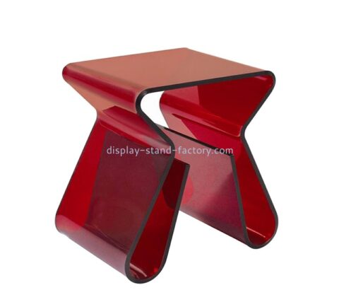 Plexiglass display supplier custom acrylic side table with magazine rack NOD-077
