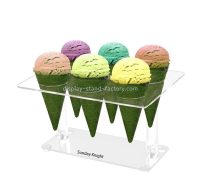 注文の卸し売りアクリルのアイスクリームの陳列台NFD-433