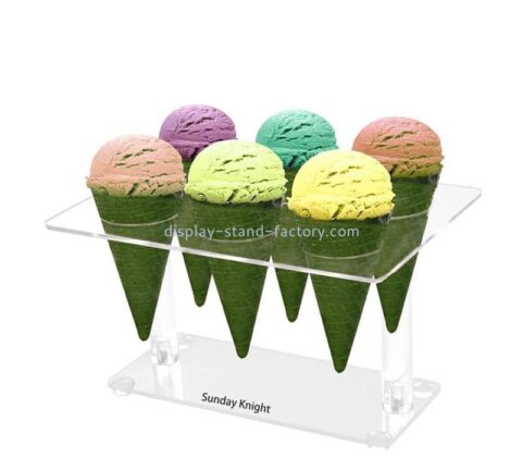 注文の卸し売りアクリルのアイスクリームの陳列台NFD-433