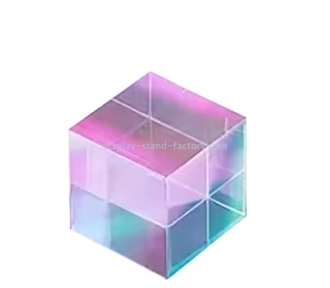 맞춤형 도매 무지개 아크릴 디스플레이 큐브 NLC-149