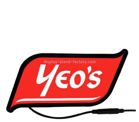 Pleksiglas ürünleri tedarikçisi özel akrilik LED reklam marka logosu işareti NLD-091