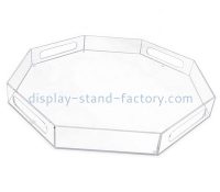 Lucite factory customize octagon acrylic serving tray STD-292