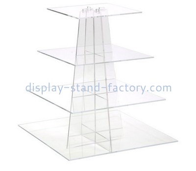 Custom 4 tiers acrylic cake display stands NFD-218