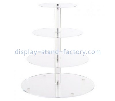 Custom round 4 tiers acrylic cake display stand NFD-214