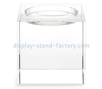 Custom clear acrylic candle holder block NBL-060