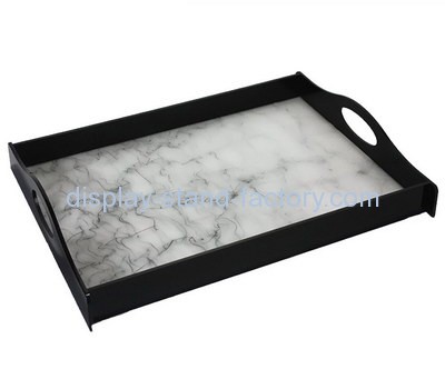 Customize plexiglass serving tray with handles STD-121