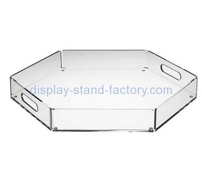 Customize acrylic serving tray with handles STD-112