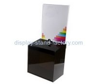 Customize black acrylic donation box NAB-699