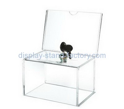 Customize acrylic locked donation boxes NAB-680