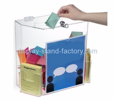 Acrylic factory customized acrylic charity money collection boxes NAB-313