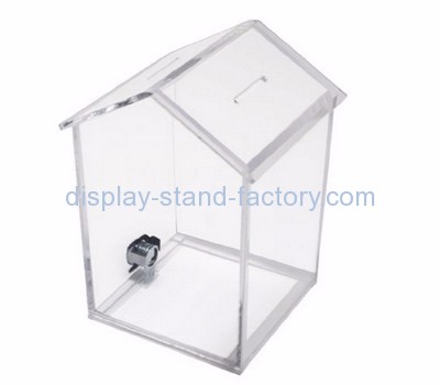 Acrylic box manufacturer customized transparent suggestion ballot box NAB-296