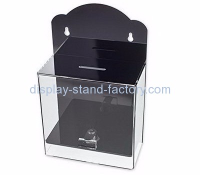 Acrylic donation box suppliers customized clear plastic ballot box NAB-275