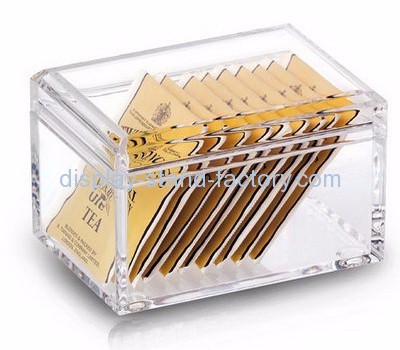 Acrylic display supplier customized acrylic tea box with lid NAB-090