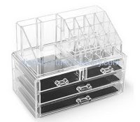 Acrylic display manufacturers custom acrylic makeup drawers beauty organizer NMD-072