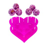 Custom acrylic heart-shaped lollipop stand holder