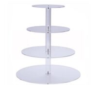 Custom acrylic 4-tier cake round stand holder