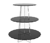 Custom acrylic 3-tier cake round tower stand holder