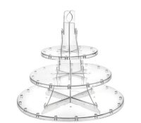 Custom acrylic 3-tier cupcake tower display stand