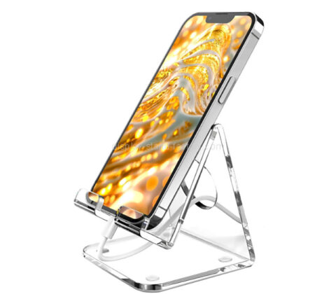 Custom acrylic cell phone stand for iPhone 16
