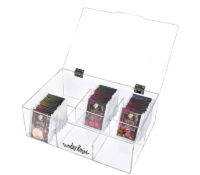 Custom acrylic acrylic tea bag storage box with lid