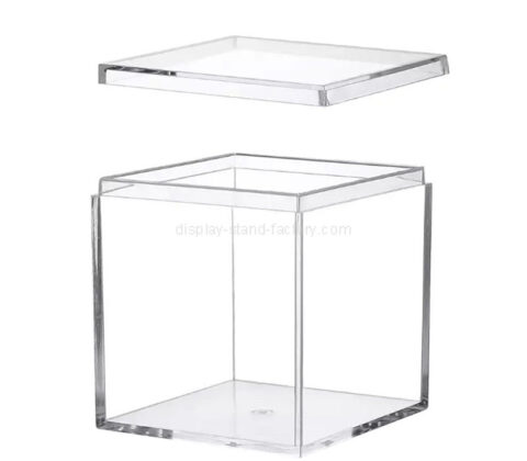 Custom acrylic square tea bag storage box with lid