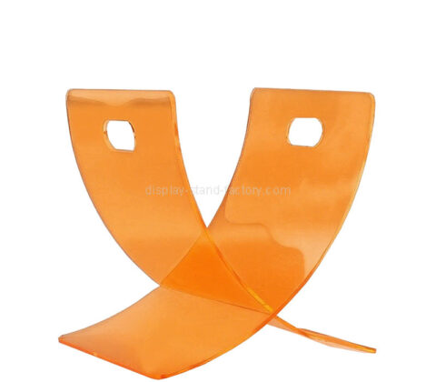 Custom acrylic X-shaped textbook stand holder