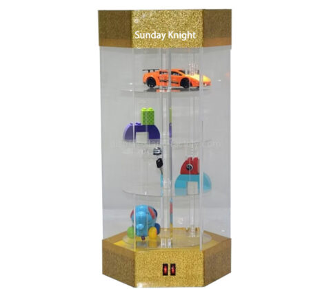 Custom acrylic 4 layers Marvel toy LED display cabinet
